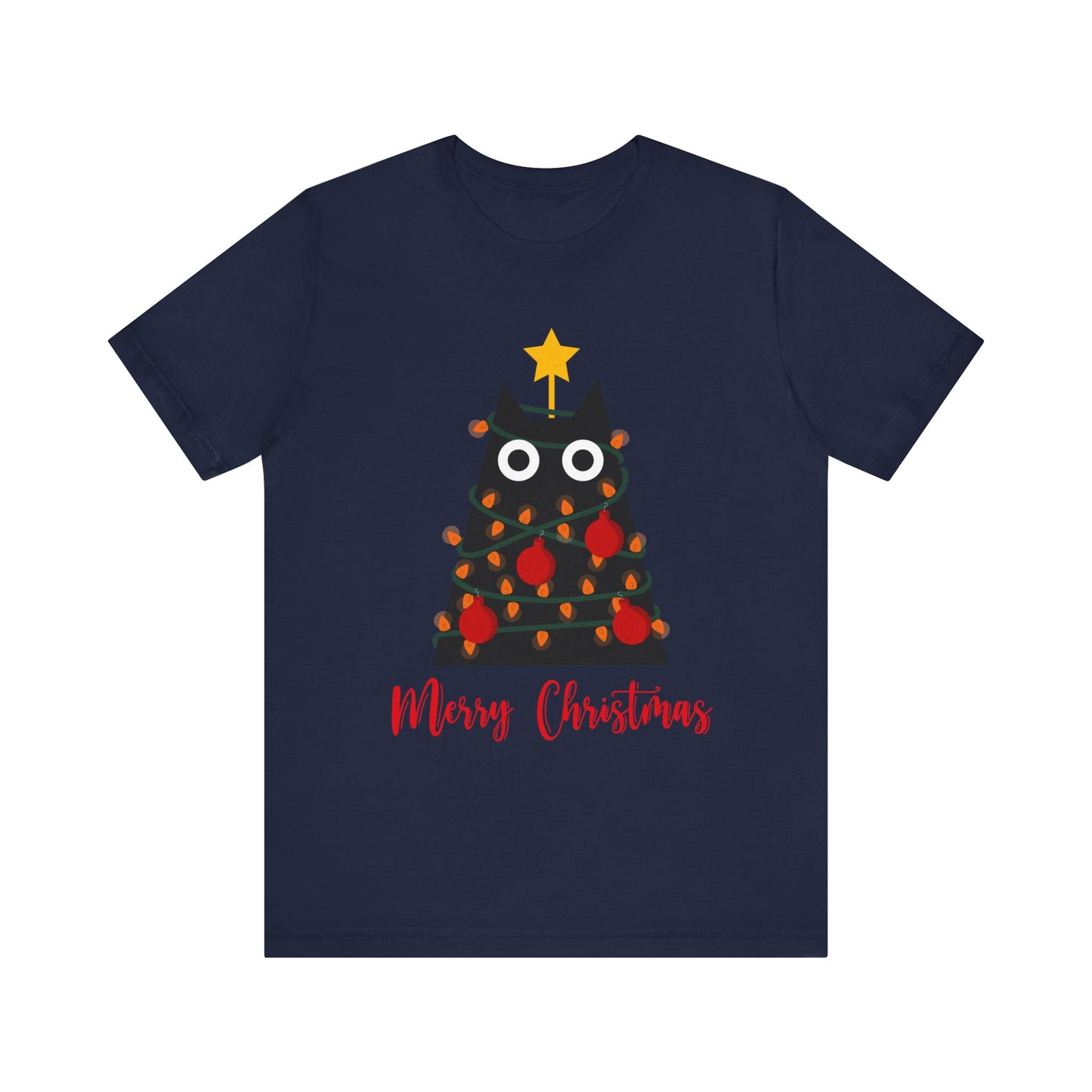 Festive Feline: Merry Christmas T-Shirt