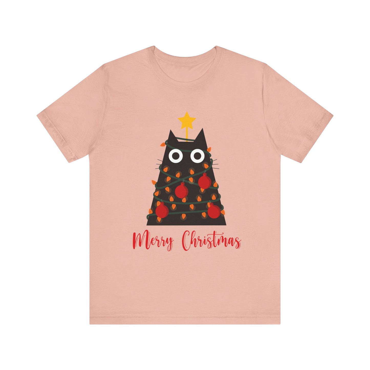 Festive Feline: Merry Christmas T-Shirt