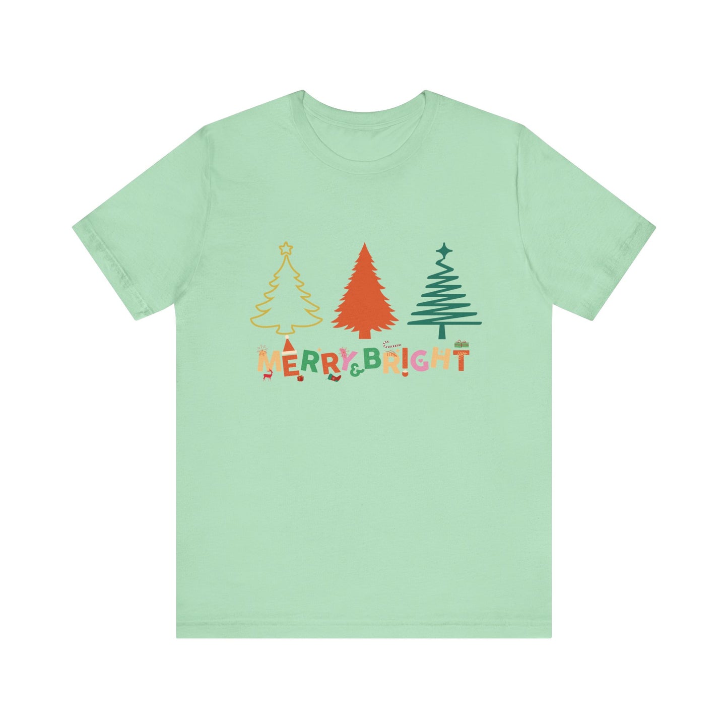 Merry and Bright Cute Christmas T-Shirt