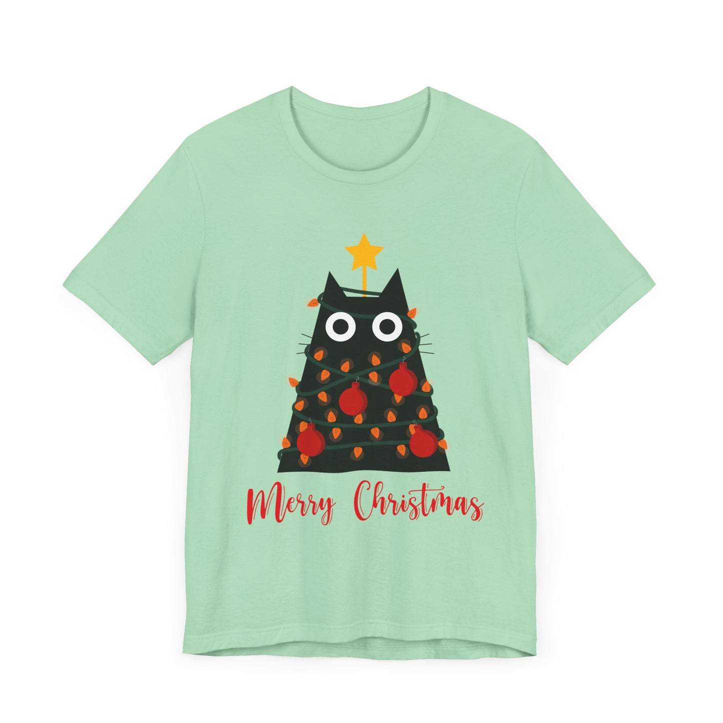 Festive Feline: Merry Christmas T-Shirt