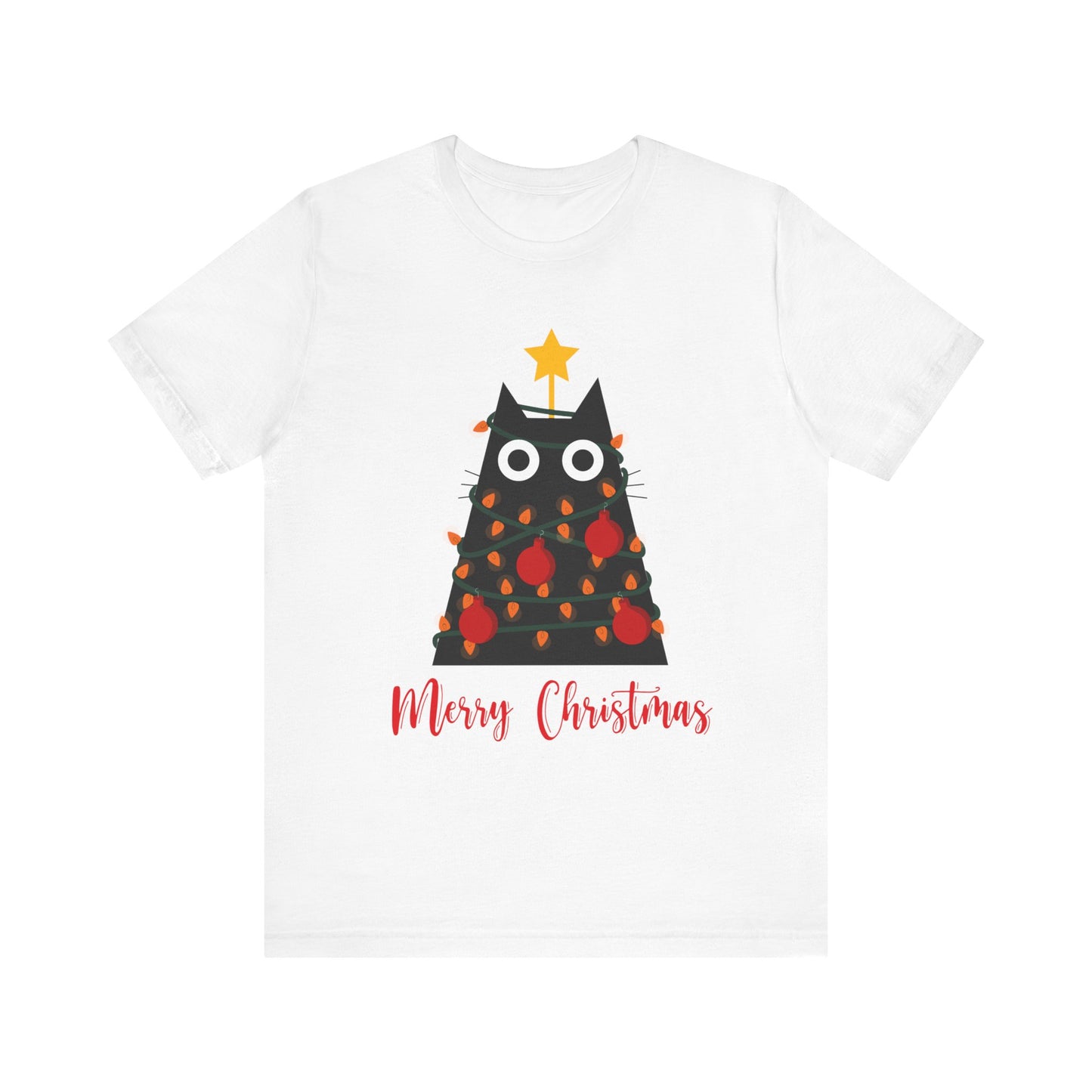 Festive Feline: Merry Christmas T-Shirt