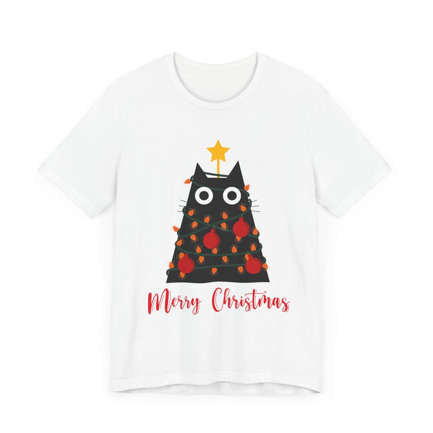 Festive Feline: Merry Christmas T-Shirt