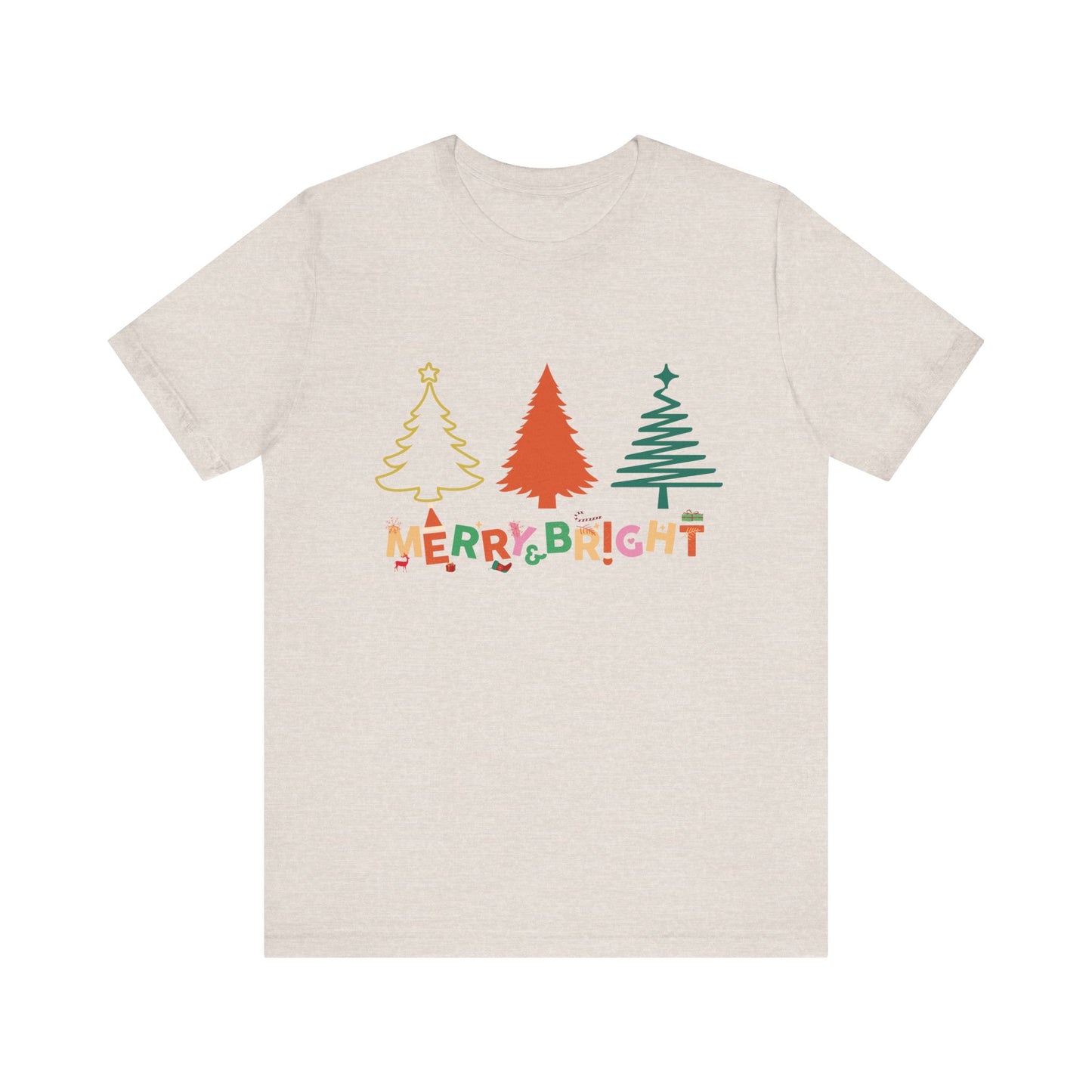 Merry and Bright Cute Christmas T-Shirt