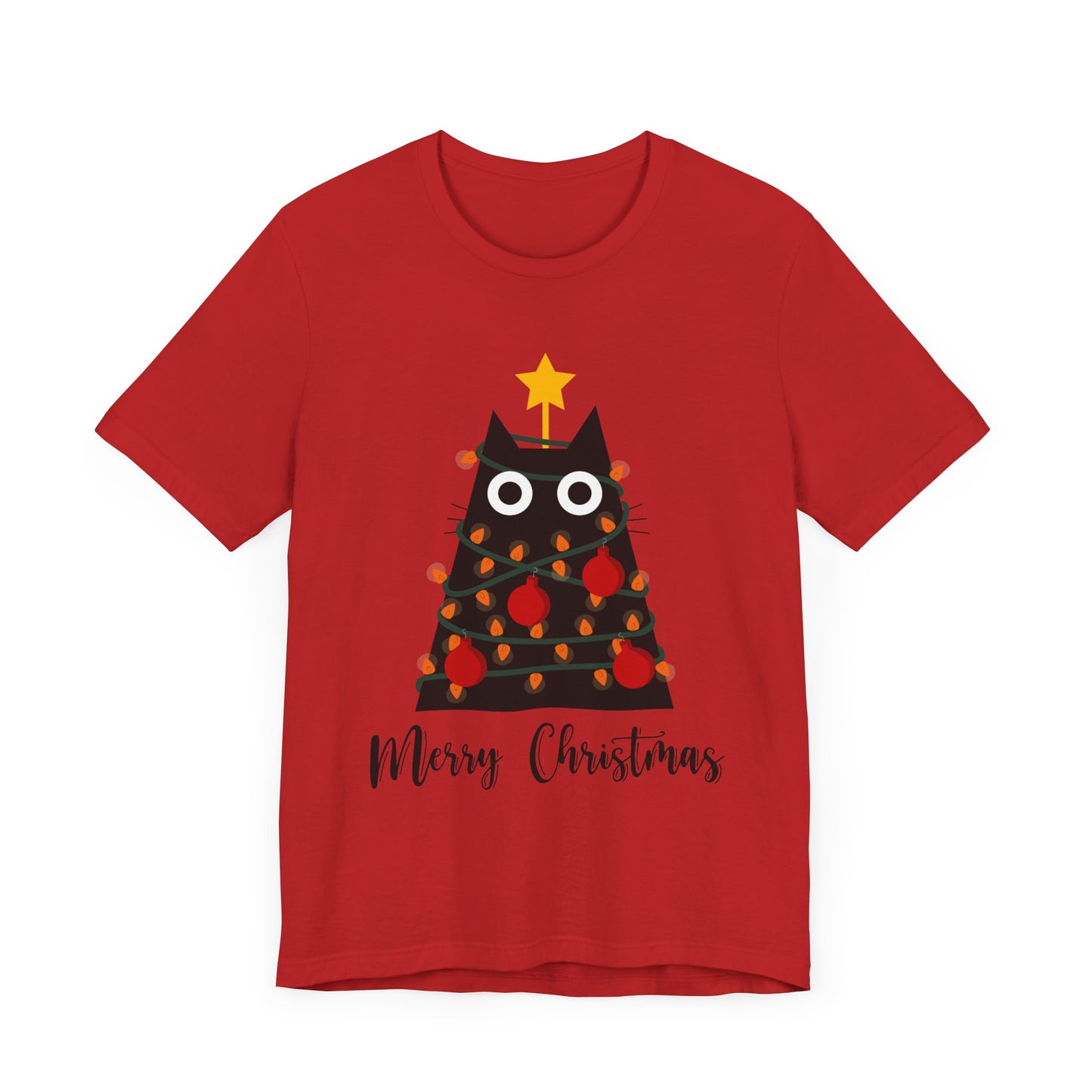 Festive Feline: Merry Christmas T-Shirt