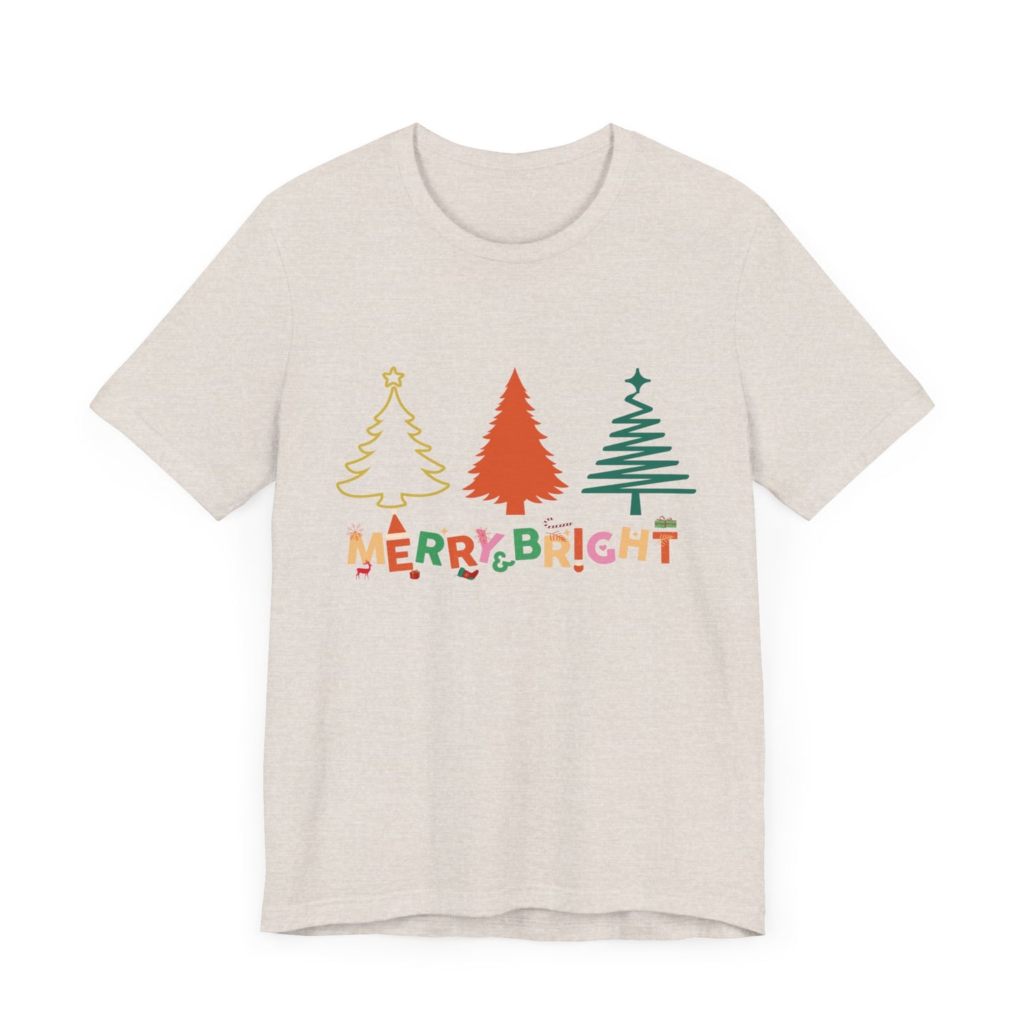 Merry and Bright Cute Christmas T-Shirt