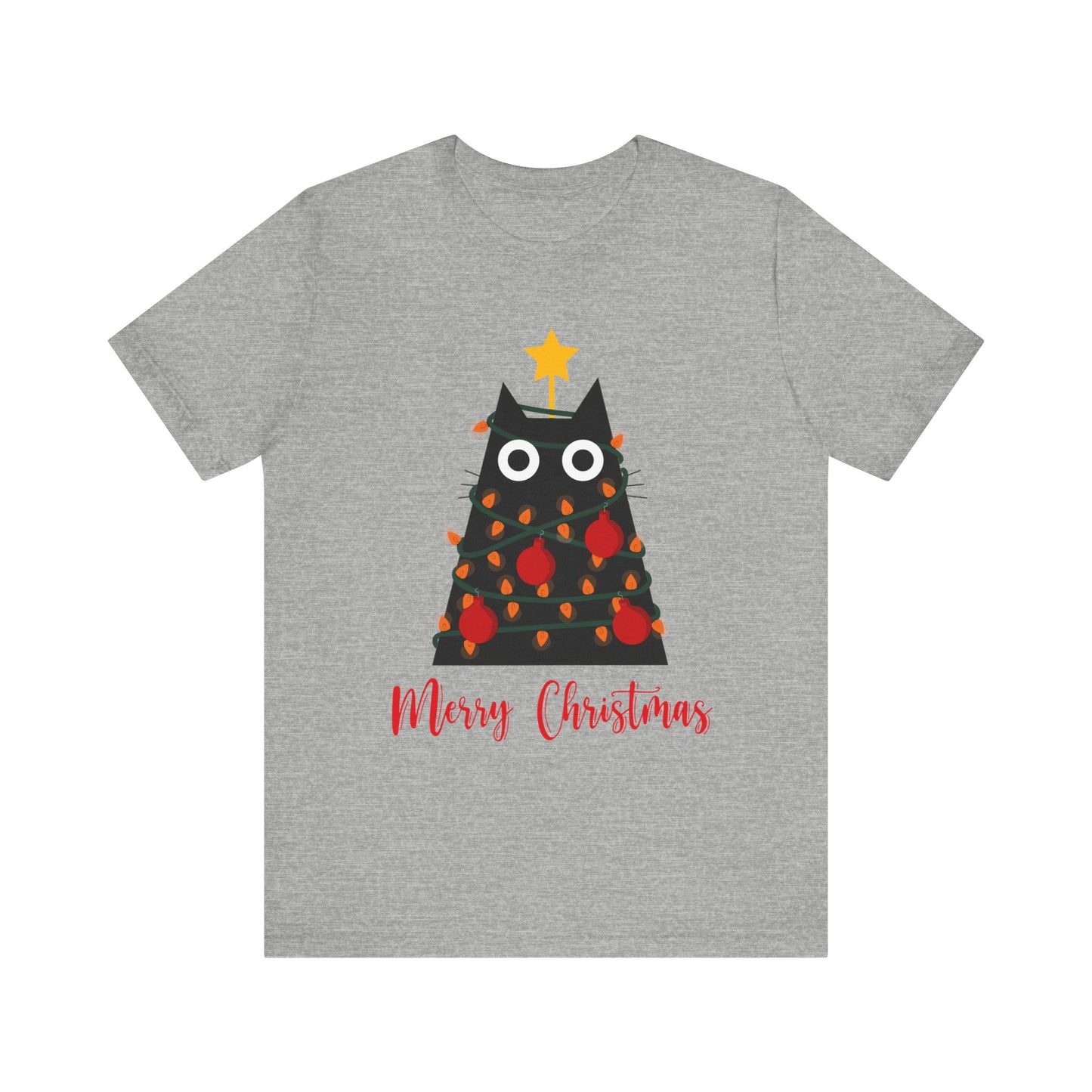 Festive Feline: Merry Christmas T-Shirt