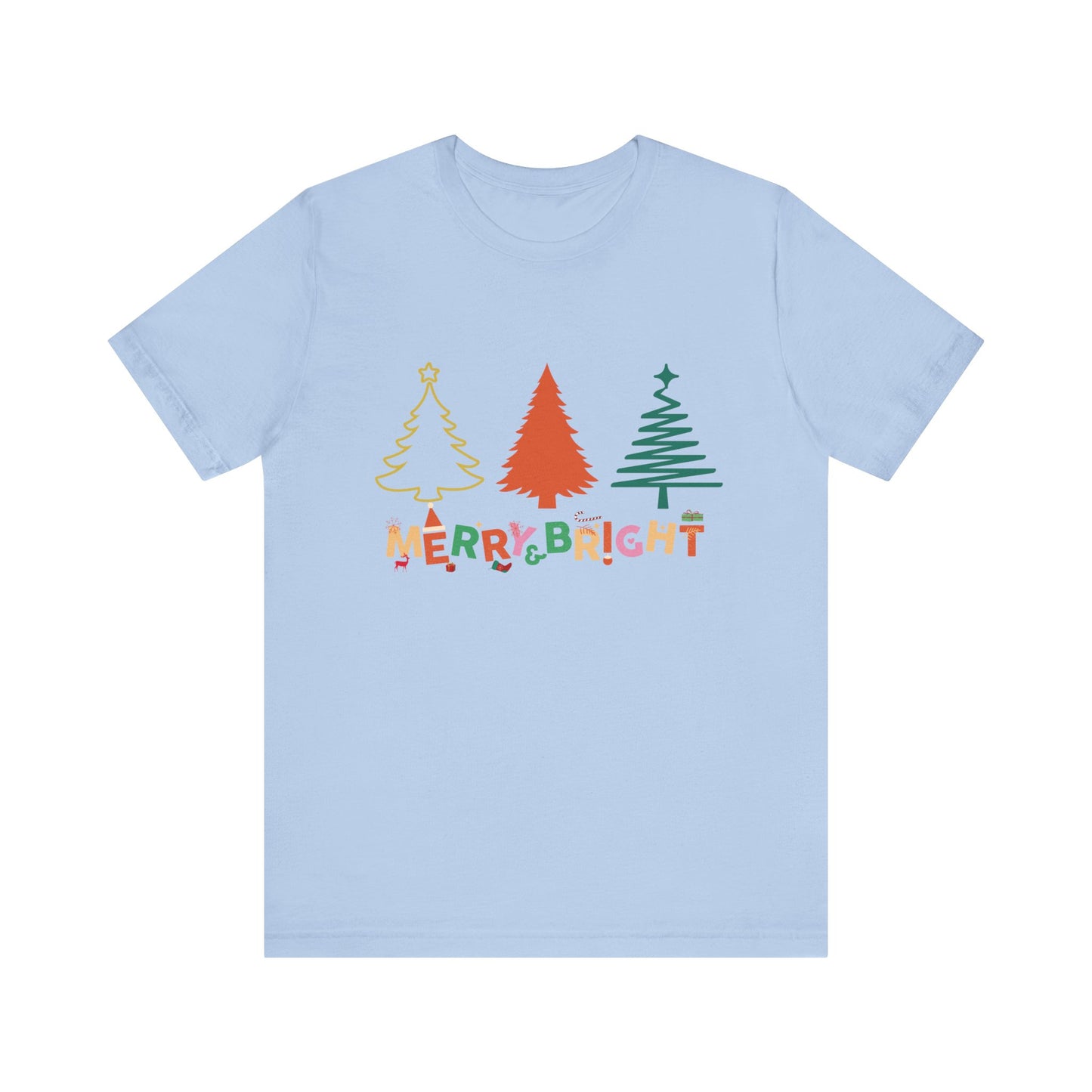 Merry and Bright Cute Christmas T-Shirt