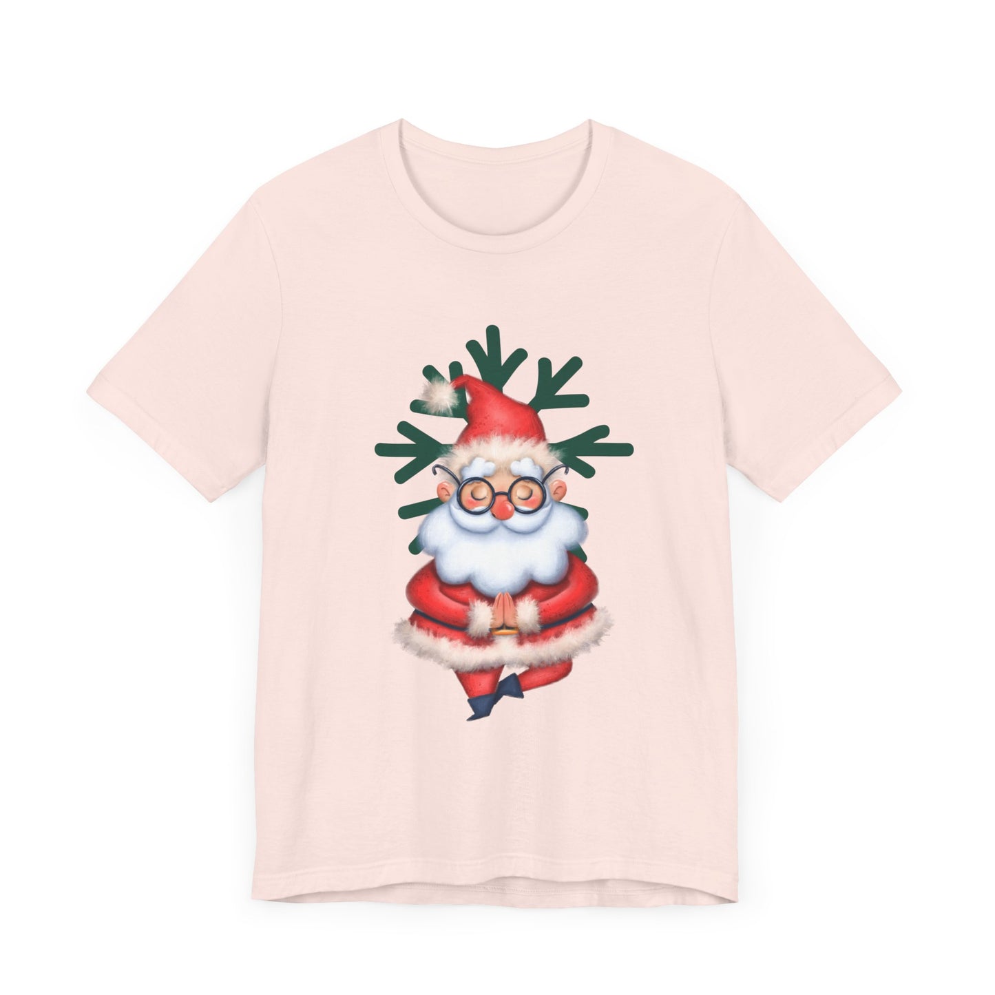 Calm & Bright: Meditating Santa Christmas T-Shirt