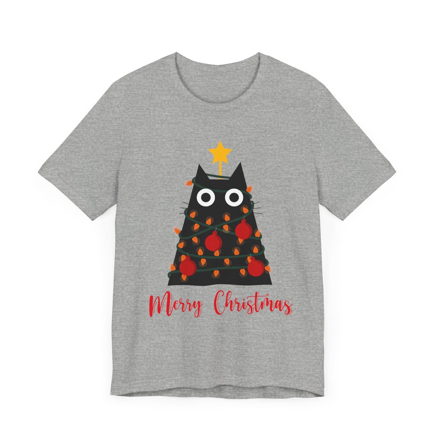 Festive Feline: Merry Christmas T-Shirt