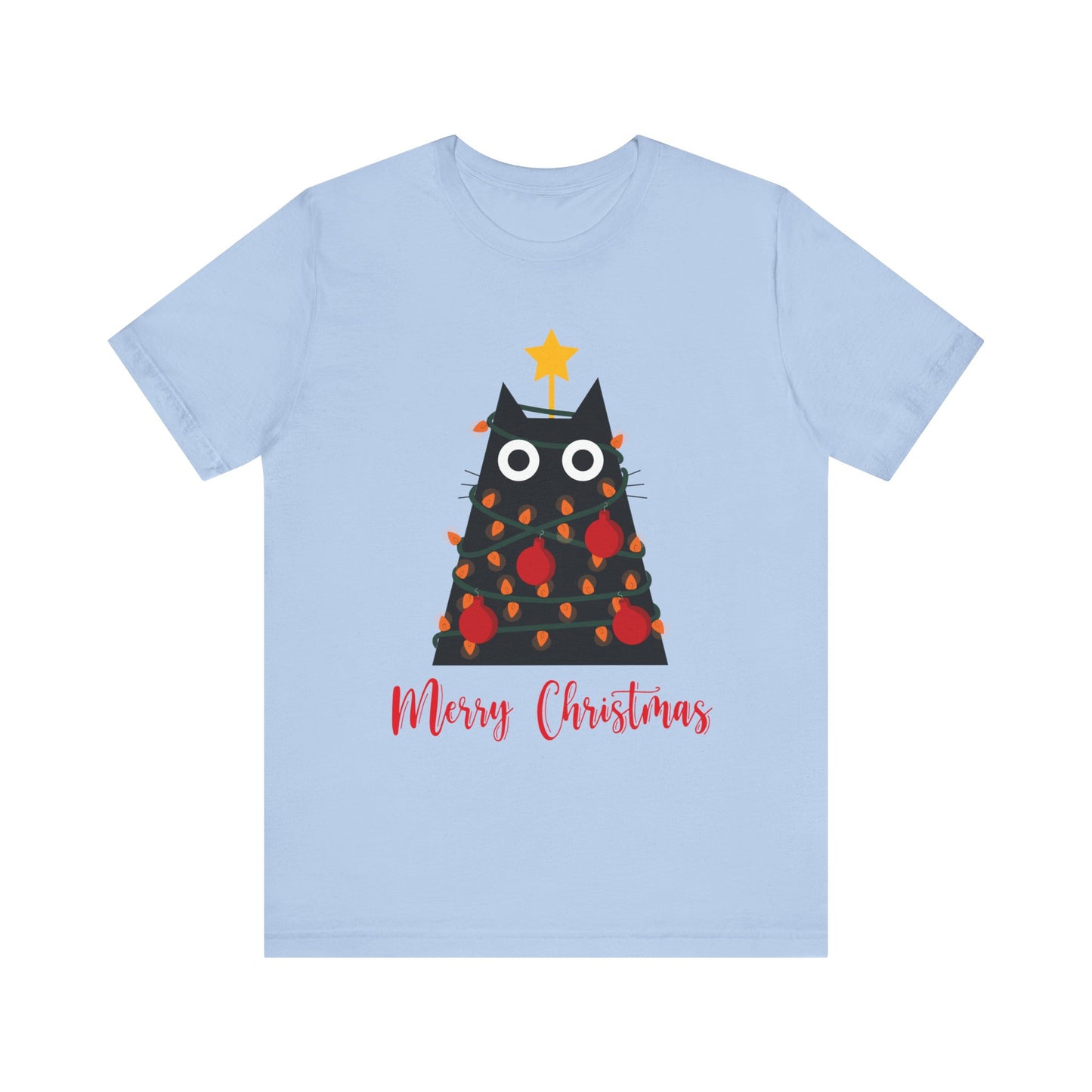 Festive Feline: Merry Christmas T-Shirt