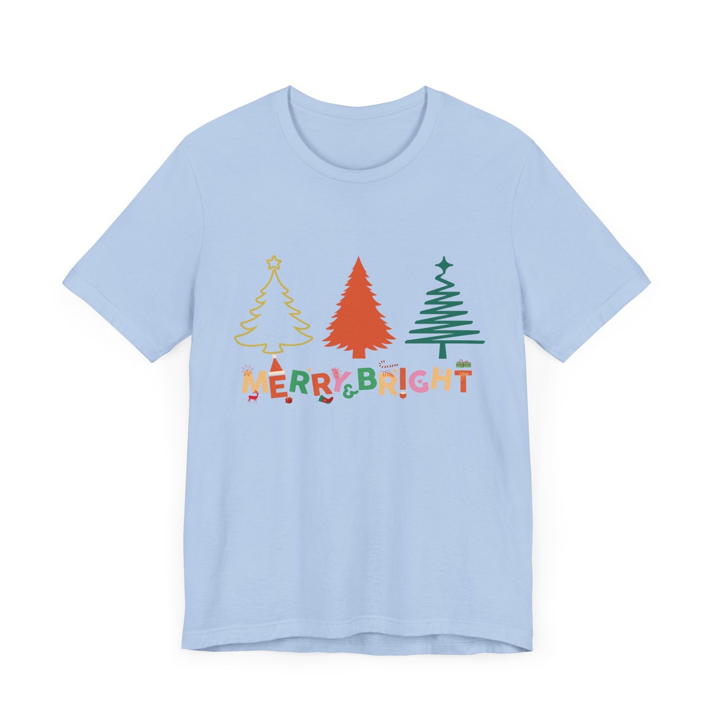 Merry and Bright Cute Christmas T-Shirt