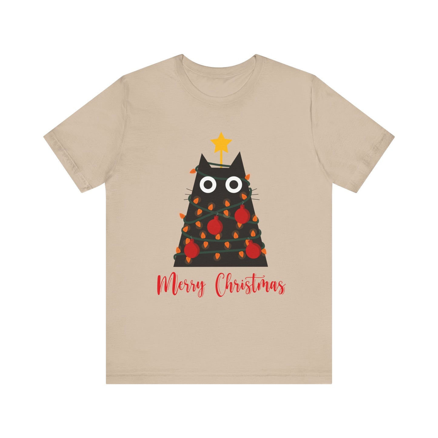 Festive Feline: Merry Christmas T-Shirt