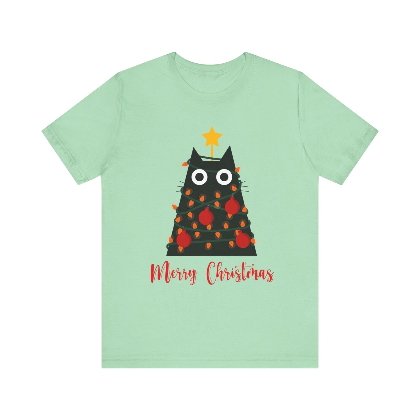 Festive Feline: Merry Christmas T-Shirt