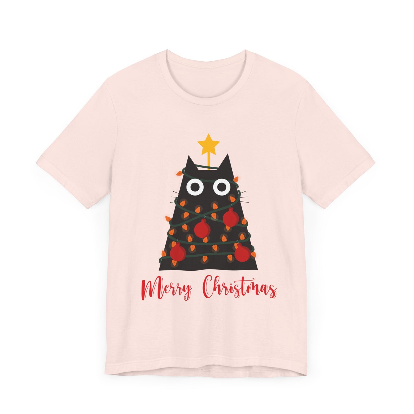 Festive Feline: Merry Christmas T-Shirt