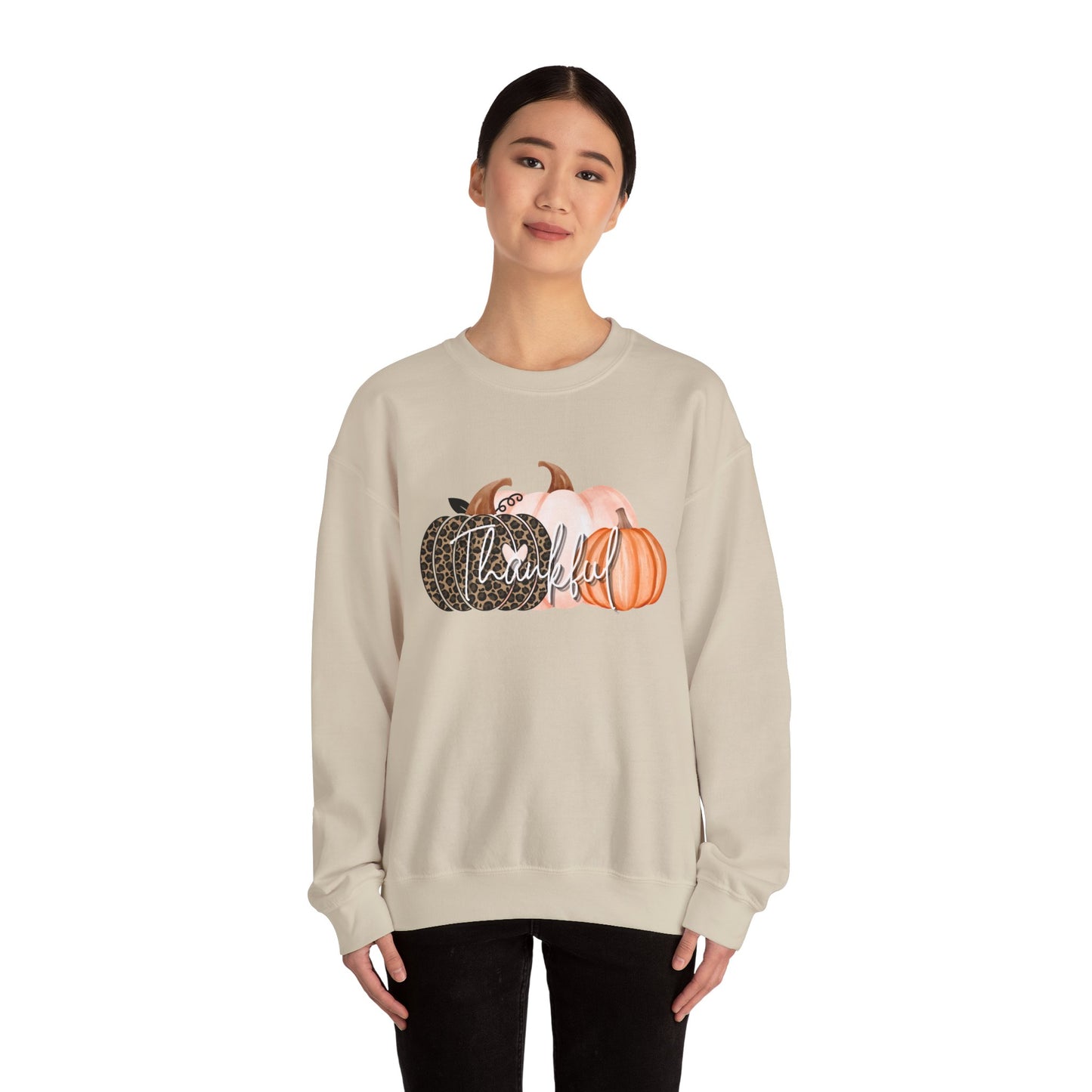 Harvest Gratitude Thankful Pumpkins Crewneck