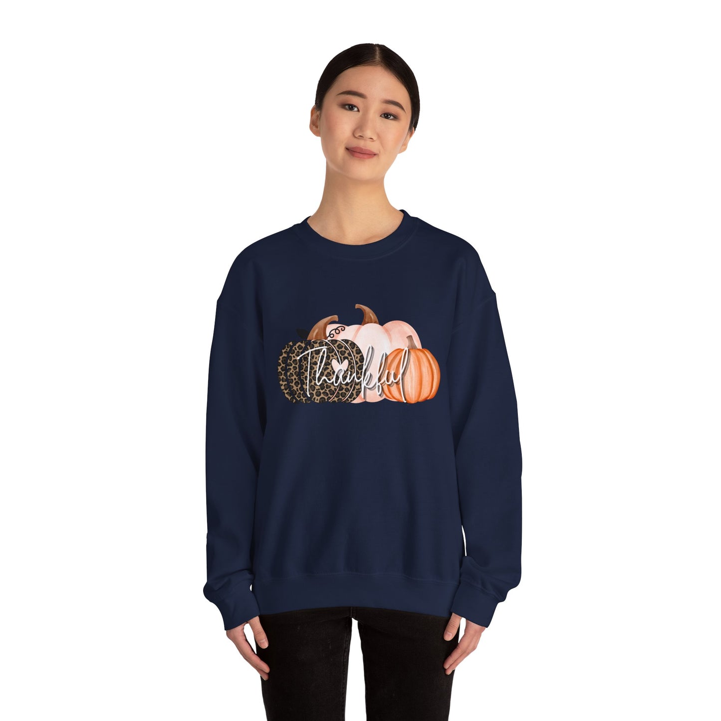 Harvest Gratitude Thankful Pumpkins Crewneck