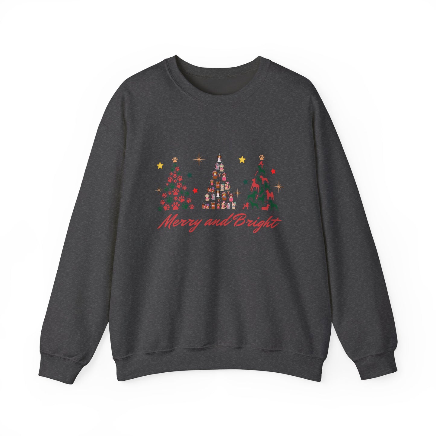 Paw-fect Holiday Towers: Merry & Bright Dog Christmas Crewneck