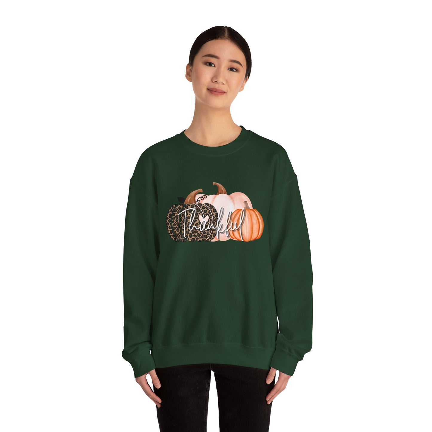 Harvest Gratitude Thankful Pumpkins Crewneck