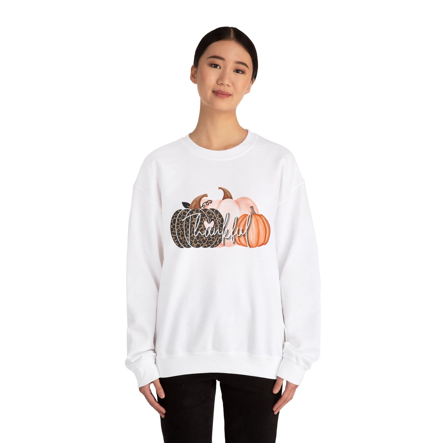 Harvest Gratitude Thankful Pumpkins Crewneck