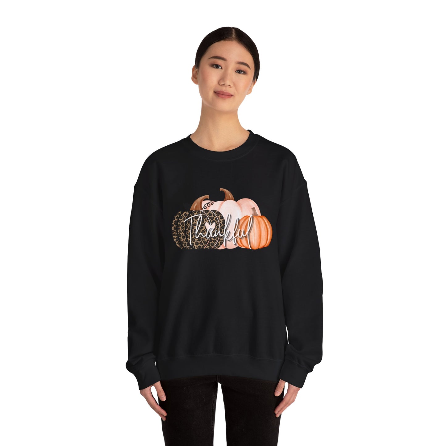 Harvest Gratitude Thankful Pumpkins Crewneck
