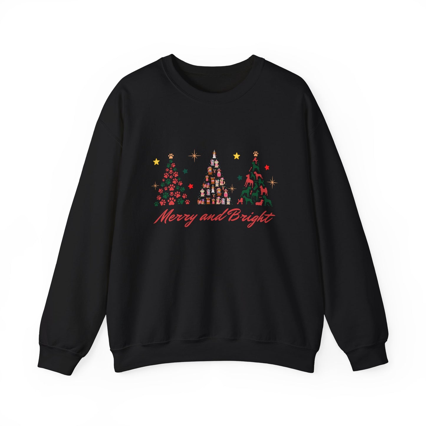 Paw-fect Holiday Towers: Merry & Bright Dog Christmas Crewneck