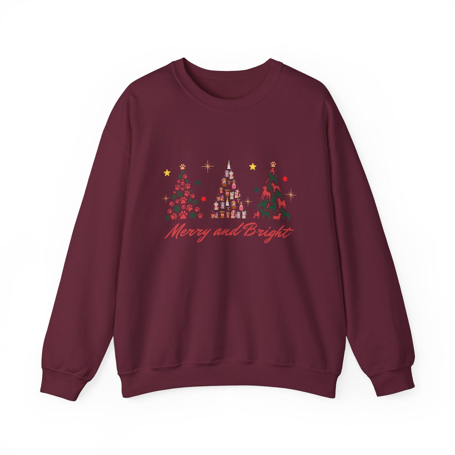 Paw-fect Holiday Towers: Merry & Bright Dog Christmas Crewneck
