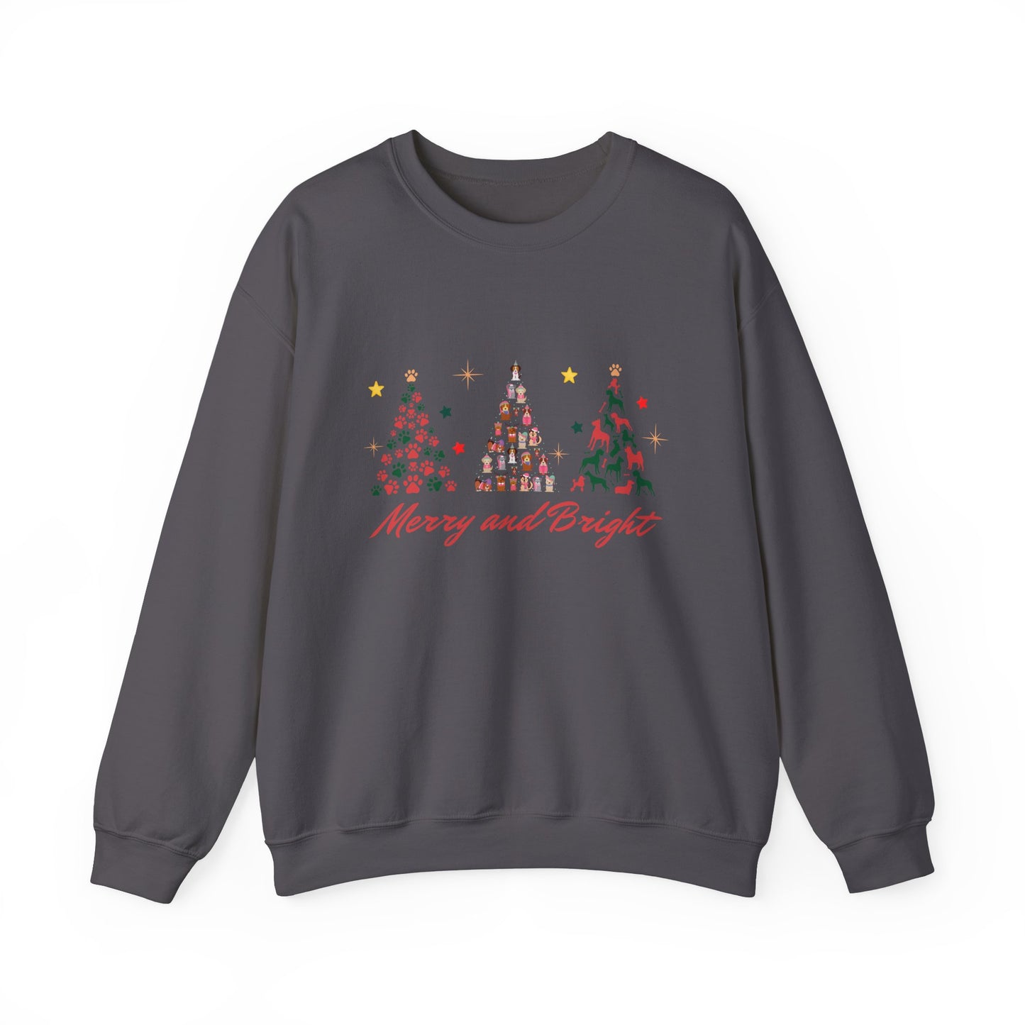 Paw-fect Holiday Towers: Merry & Bright Dog Christmas Crewneck