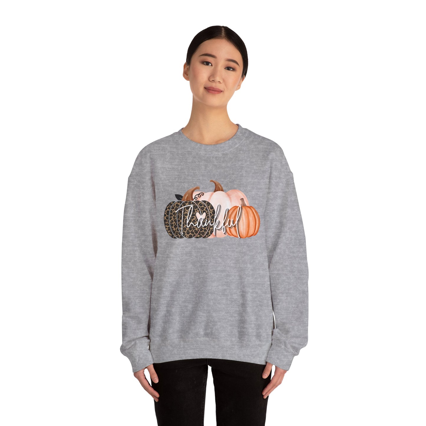 Harvest Gratitude Thankful Pumpkins Crewneck