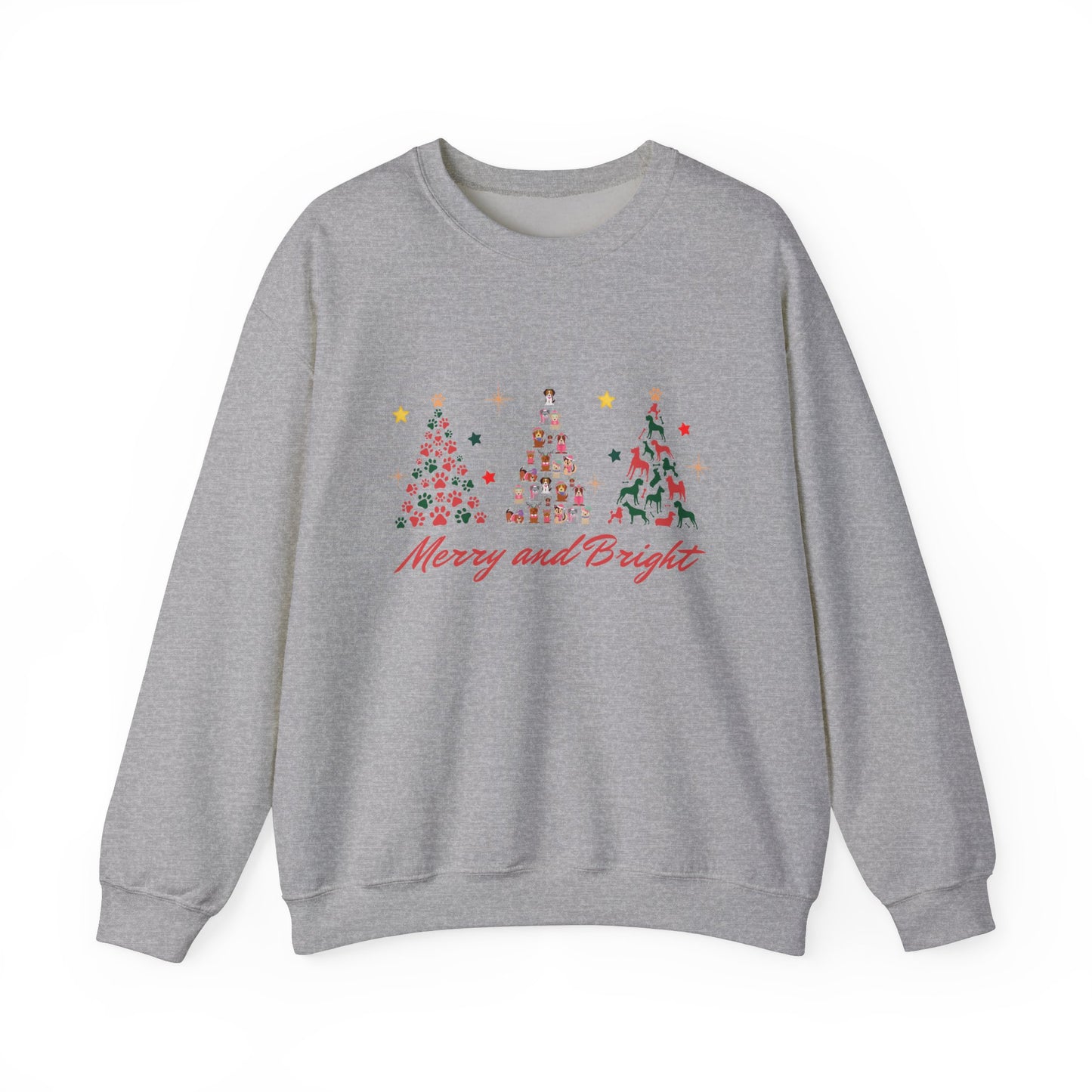 Paw-fect Holiday Towers: Merry & Bright Dog Christmas Crewneck