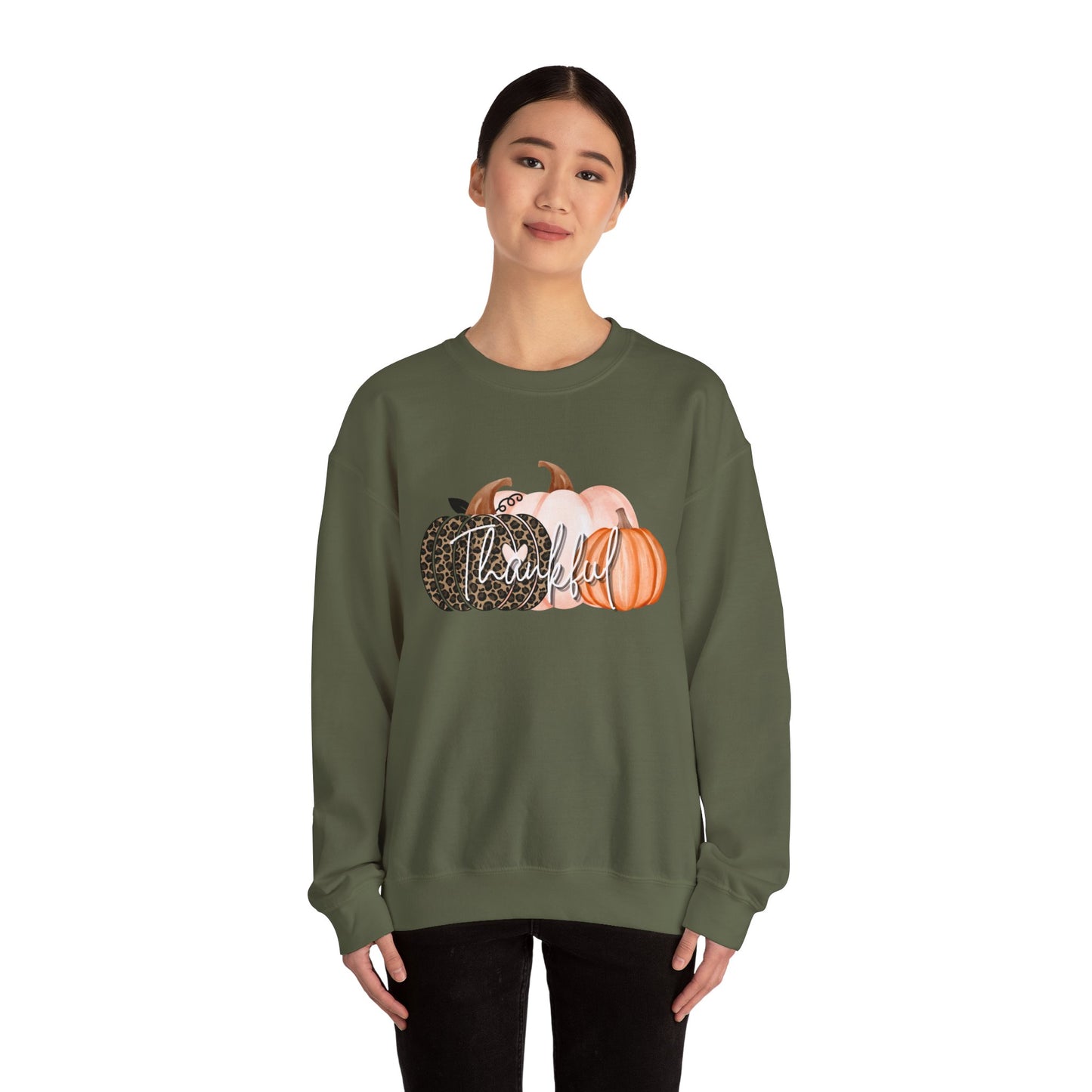 Harvest Gratitude Thankful Pumpkins Crewneck