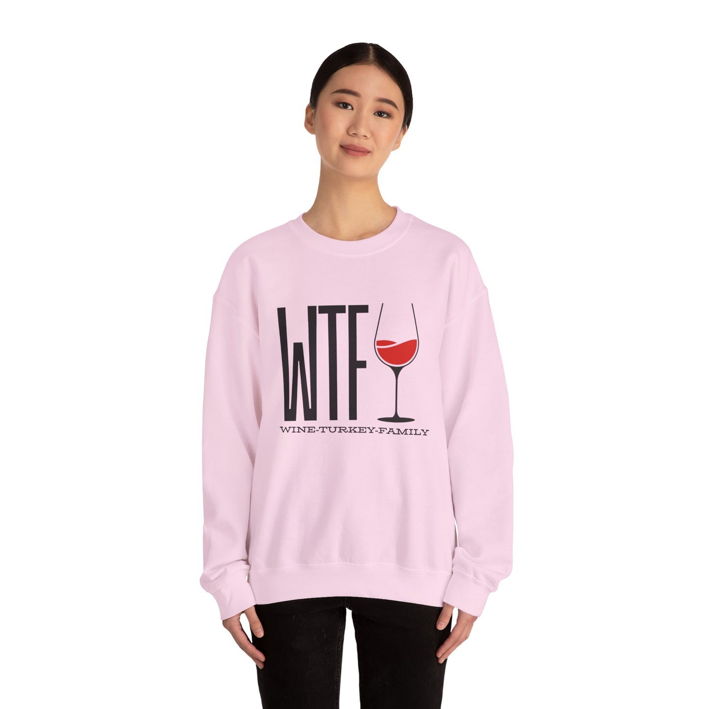 Wine, Turkey, & Family Vibes Thanksgiving Crewneck