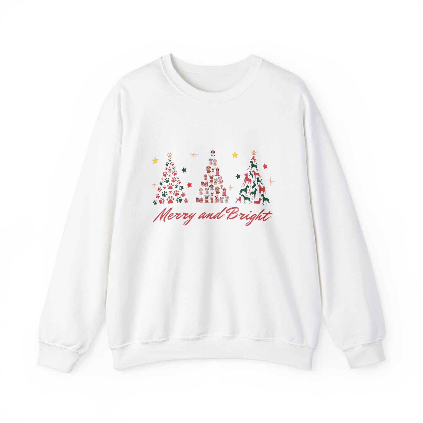 Paw-fect Holiday Towers: Merry & Bright Dog Christmas Crewneck