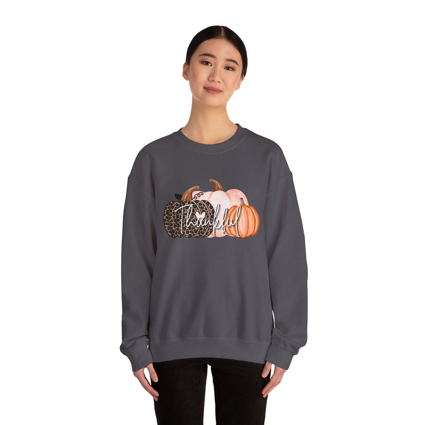 Harvest Gratitude Thankful Pumpkins Crewneck