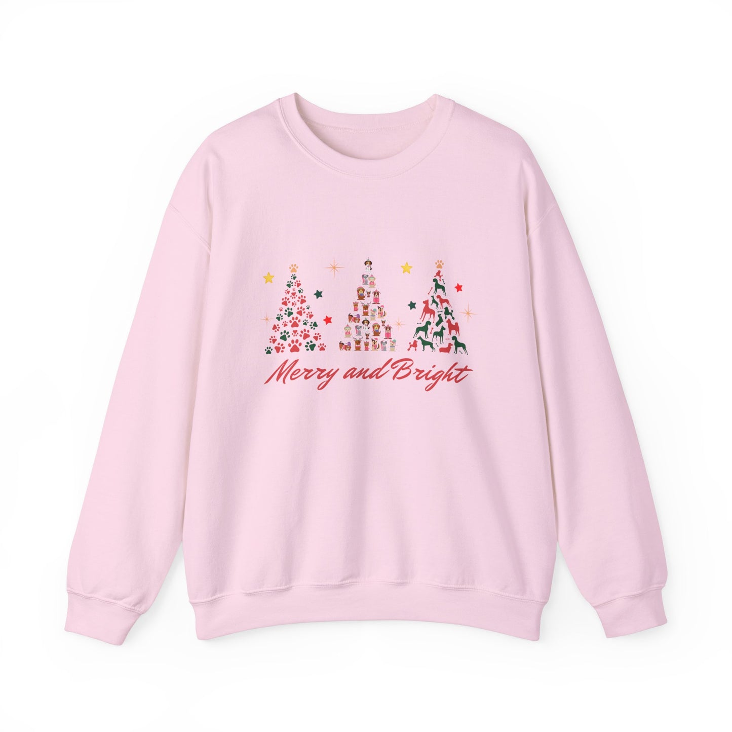 Paw-fect Holiday Towers: Merry & Bright Dog Christmas Crewneck