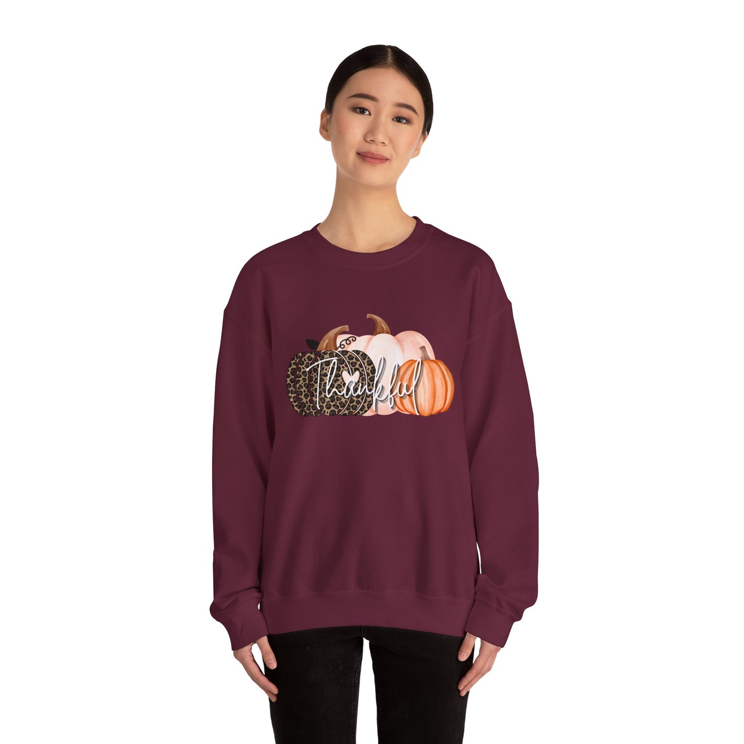 Harvest Gratitude Thankful Pumpkins Crewneck